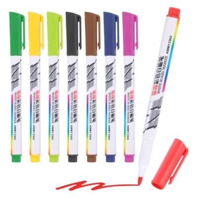 Image of M&amp;G Dry Erase Markers Set, 8 Colors Fine Tip White Board Low Odor Whiteboard Marker Marking Pens for Classroom Office Meeting Home