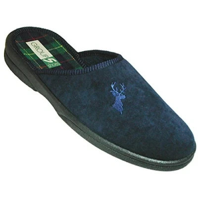 Image of Mirak Buck Mule Mens Navy Size UK 8
