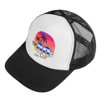 Image of WIDMANN Baseball Cap 80s Headwear, Fancy Dress, Carnival, Theme Party