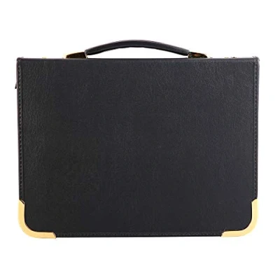 Image of Clairefontaine Ref BPCJ1A4BKZ Goldline Classic Presenation Case with Rings (25 Pockets) A4 (297 x 210mm) Size, Rigid Grained Vinyl, 4 Black Colour