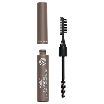 Image of GOSH brow Lift Lamination Eyebrow Gel with Colour, vegan I Fixing for fast flawless styling, salon effect perfume free and long lasting suitable allergy sufferers Grey Brown
