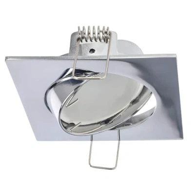 Image of EDO recessed luminaire PARIL Chrome Ceiling spot Square Spotlight lamp Suitable for LED Halogen EDO777321
