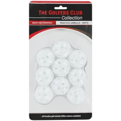 Image of The Golfers Club Plastic Airflow Golf Balls x 9 (White)