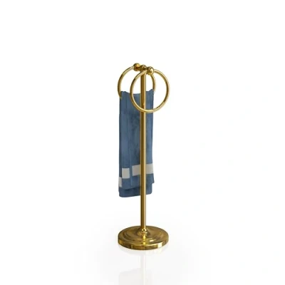 Image of BGL Fingertip Towel Holder Stand Hand Ring for Bathroom or Kitchen Vanity Countertops to Store Towels Washcloths dishcloths 2 Hanging Rings,Gold…