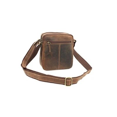 Image of Visconti Compact Leather Messenger/Travel Bag S8 Oil Tan