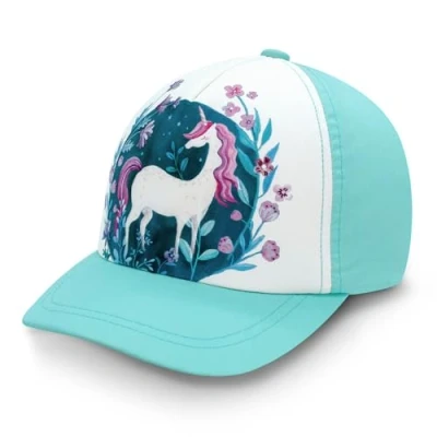 Image of JAN &amp; JUL Baby Snapback Sun Hat, UPF 50+ Toddler Base Ball Cap (Unicorn, M: 6 24m)