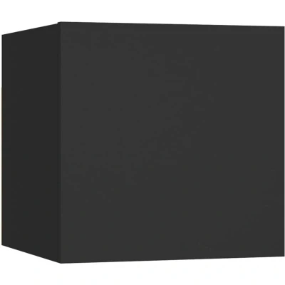 Image of vidaXL Bedside Cabinet Black 30.5x30x30 cm Engineered Wood