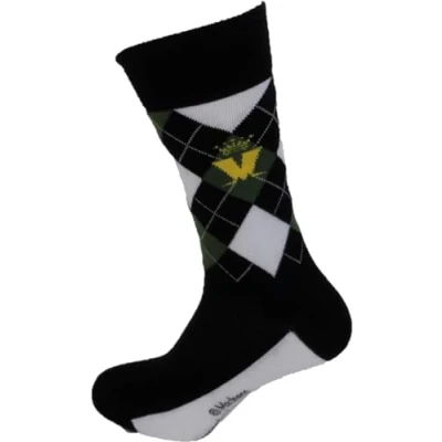 Image of Mazeys Mens Classic Officially Licensed Rock Socks Size 7 to 11 (Madness Argyle Green)
