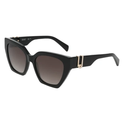 Image of Liu Jo Woman LJ814SR 001 Sunglasses Acetate Black Cat Eye Normal