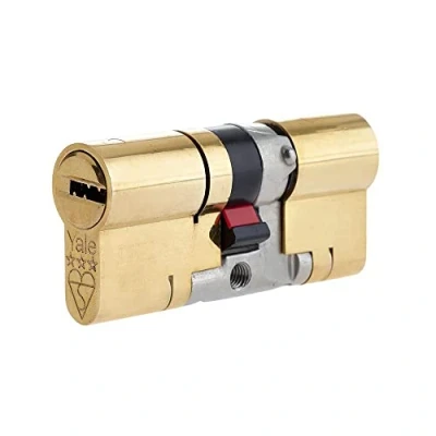 Image of Yale B YS3 3545B Anti Snap 3 Star Euro Double Cylinder, High Security, 35:45 (80mm), Brass Finish