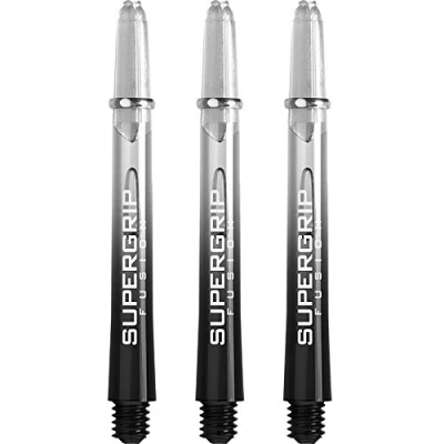 Image of Harrows Supergrip Fusion Stems with Machined Rings Medium 1 set (3) (Black &amp; Clear)