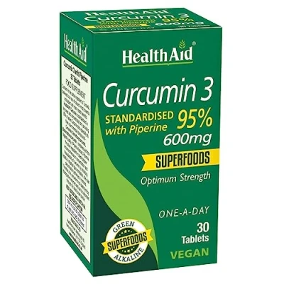 Image of HealthAid Curcumin 3 Vegan Tablets Pack of 30