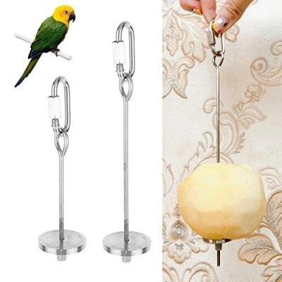 Image of Wudong 2 Pcs Parrot Skewer,Stainless Steel Vegetable Fruit Stick Hanging Holder Birds Foraging Toy Spear Feeder for Bird Cage Accessories