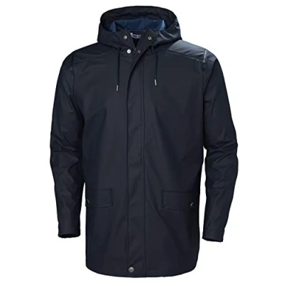 Image of Helly Hansen Mens Moss Rain Coat, L, Navy