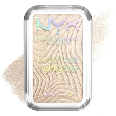 Image of NYX Professional Makeup Buttermelt Highlighter, Powder 12 HR Wear, Fade &amp; Transfer Resistant, Bright Butta