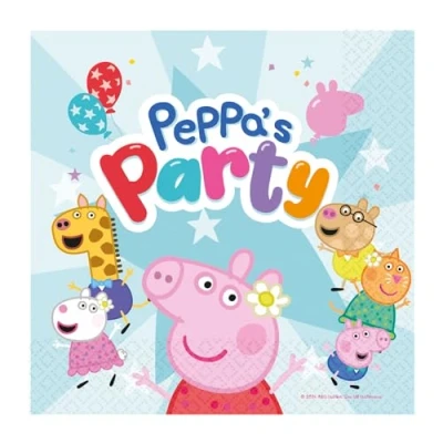 Image of Amscan 9918339 Peppa Pig Kids Birthday Party Luncheon Napkins 16 Pack