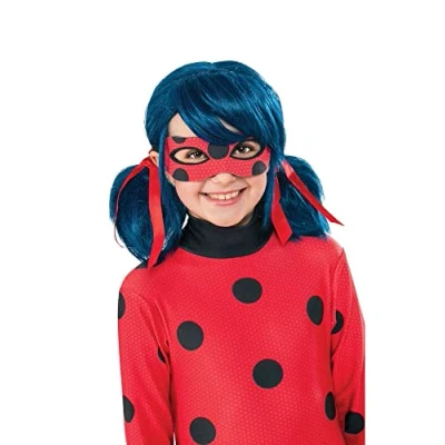 Image of Rubie&#039;s Official Miraculous Lady Bug Wig, Kids Fancy Dress Accessory Halloween