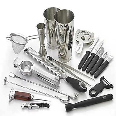 Image of Barfly M37102 Cocktail Set, 19 Piece Deluxe, Stainless Steel
