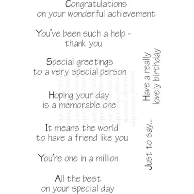 Image of Lindsay Mason Designs LM Capital Greetings Clear Stamp