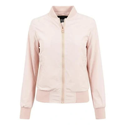 Image of Urban Classics Bomber Jacket, Women&#039;s, Size: Large, Light pink