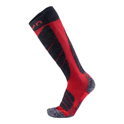 Image of UYN S100098 SKI MAGMA Socks Men&#039;s Dark Red/Anthracite 41