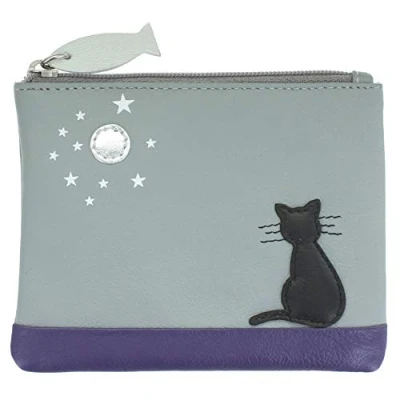 Image of Mala Leather Midnight Collection Coin Purse RFID Blocking 4207_35 Grey