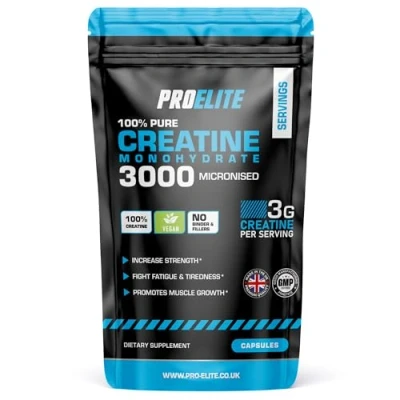 Image of Creatine Monohydrate Tablets 3000mg 60 Vegan NO FILLERS ? Binder Optimum Muscle Growth, Increases Physical Performance, Pure Creatine, Amino Acids by PRO ELITE
