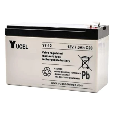 Image of YUCEL 12V 7AH RECHARGEABLE ALARM,MOBILITY,TOY CARS BATTERY.