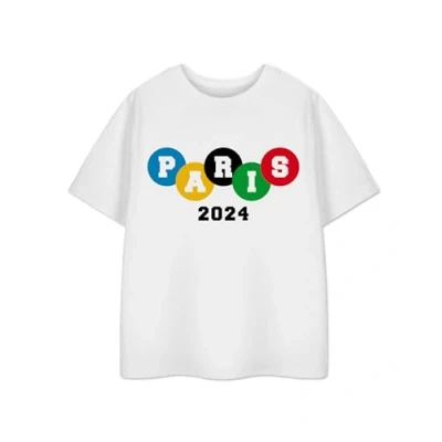 Image of Vanilla Underground Unisex Kids White T Shirt Eiffel Tower Graphic Tee for Children French Theme Top Boys &amp; Girls Souvenir Gift Teens