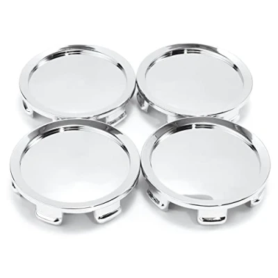 Image of RhinoTuning 4 PCS 74.5 mm Wheel Center Caps Compatible With Racing Superforgiata M242 S2000 ap2v2 Wheel, OD: 2.93 in / ID: 2.76 70 Chrome Hub Trims