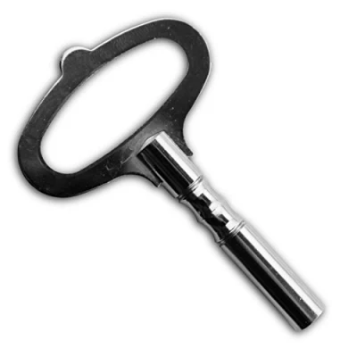 Image of 2.50mm Winding clock key french type steel nickelled grandfather tool