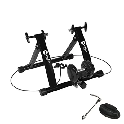 Image of Velo Pro Magnetic Turbo Trainer Variable Resistance Indoor Bike for Road and Mountain Bicycles (Black)