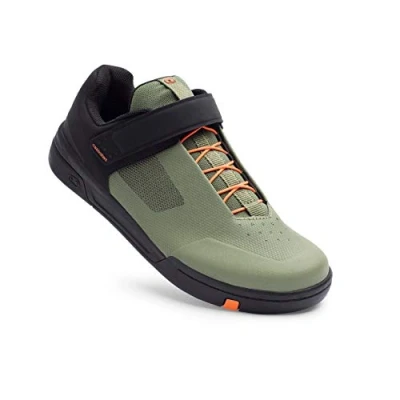 Image of Crankbrothers Stamp Speed Lace Cycling Shoes, Green/Black/Orange, UK 7 / EU 41