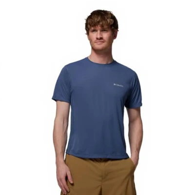 Image of Columbia Men&#039;s Zero Rules Light Short Sleeve Crew, Technical T Shirt, Dark Mountain, XXL