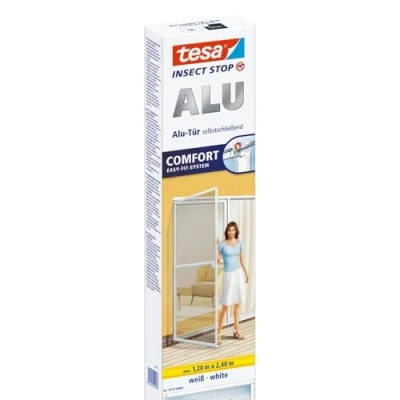 Image of tesa UK Mosquito, Fly And Insect Screen Doors 1.2 M X 2.4 (max) White, Clear, (55197 00002 00)