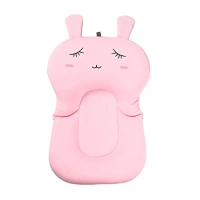 Image of Baby Bather Infant Bath Pad, Moonvvin Floating Soft Pillow &amp; Lounger Newborn Pad Tub Cushion (Pink Rabbit Without Hook)