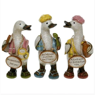 Image of SC Leisure Complete Set of Davids Bathroom Message Ducks Small 3