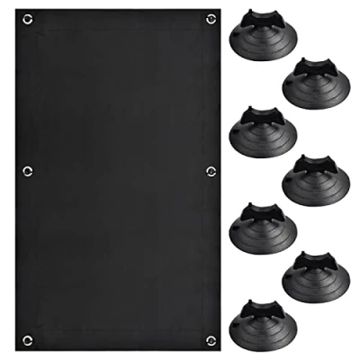 Image of Blackout Curtain Portable Travel Blind Temporary 100% Cloth Thermal Insulated Fabric Shade with 7 Suction Cups for Bedroom Loft Car Window Skylight 48*93cm/18.89*36.6inch