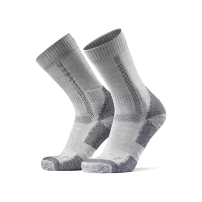 Image of DANISH ENDURANCE Hiking Thermal Socks, Merino Wool Walking Premium Comfort Work Cushioned Blister Warm Winter for Men &amp; Women, Unisex, Grey, 6 8
