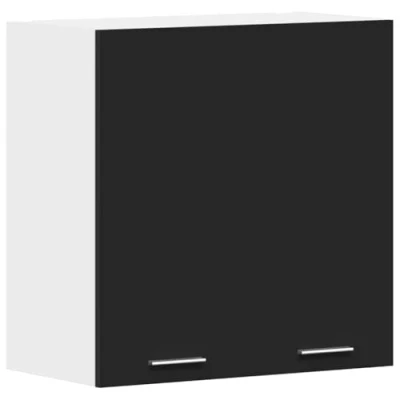 Image of vidaXL Kitchen Cabinet Home Equipment Indoor Furniture Appliance Tool Storage Shelf Organiser Morden Cupboard Black Chipboard