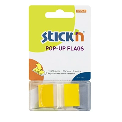 Image of Stick N 26022 25mm Pop Up Flag Yellow