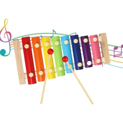 Image of Xylophone, Xylophone for Kids, Xylophones, Glockenspiels Percussion Music Toys 8 Tone Wooden 1 Year Old with 2 Mallets Educational Musical Instrument Gift