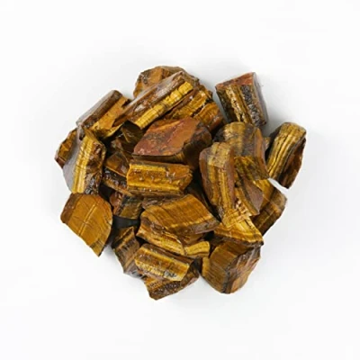 Image of Nvzi Tiger Eye Stone, Crystals and Healing Stones, Bulk Crystals, Rocks for Tumbling, Raw Bulk, Amathesis Crystal, Calcite Crystal Decoration, Wicca, Reiki, Chakra Energy(460G)
