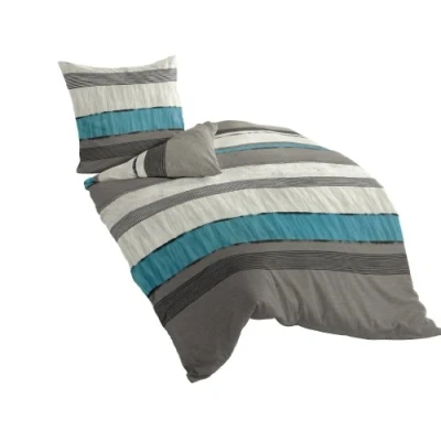 Image of Bierbaum Bed Linen Maco Satin Design 6472 Silver 09, mako satin, multicoloured, 135 cm x 200