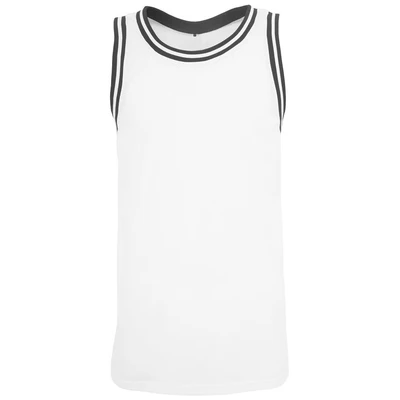 Image of Build Your Brand Men&#039;s Mesh Tanktop Neck Gaiter, White, X Large