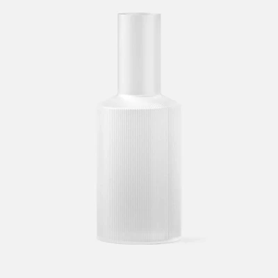 Image of ferm LIVING Ripple carafe, white, 1 litre, glass, mouth blown