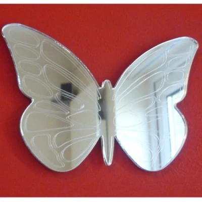 Image of Super Cool Creations Butterfly Mirrors Etched 35cm x 24cm