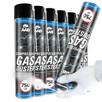 Image of AABCOOLING Compressed Gas Duster Freezing Spray 750ml Set of 6 Deep Freeze Spray, Freezer Pipe Frost Kit, Freezes Down to 50*C