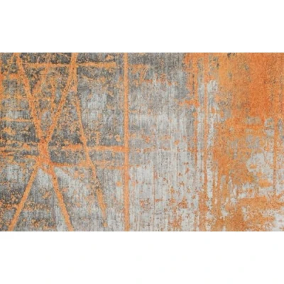 Image of Wash&amp;Dry rustic door mat, Acrylic, Orange, 110 x 175 0.9 cm
