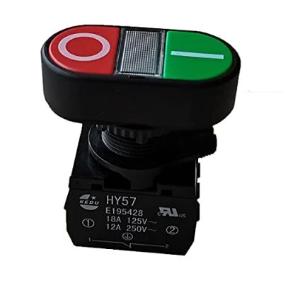 Image of KEDU push button switch with lamps Key switches for industrial electrical equipment 1NC+1NO 18A 125V 12A 250V E195428 HY57 CE (HY57)